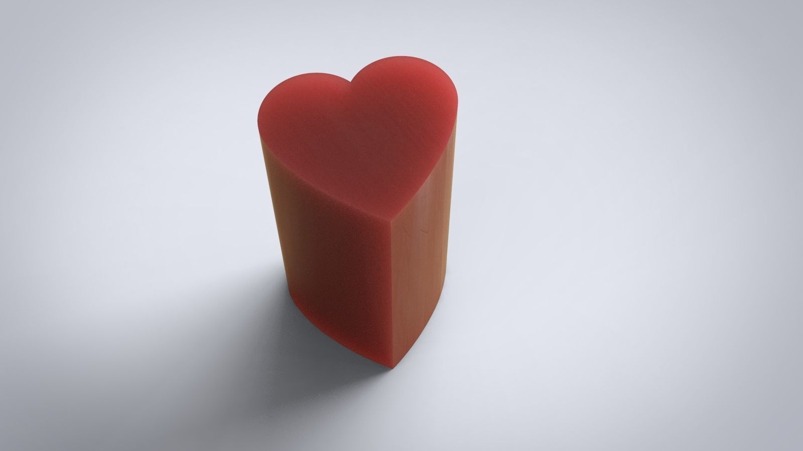 Heart candle silicone mold 3D print model_2