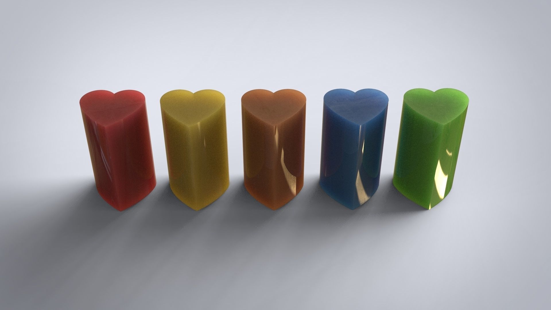 Heart candle silicone mold 3D print model_3