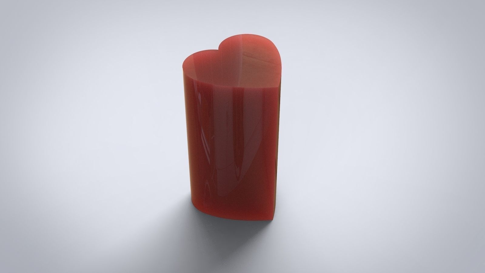 Heart candle silicone mold 3D print model_4