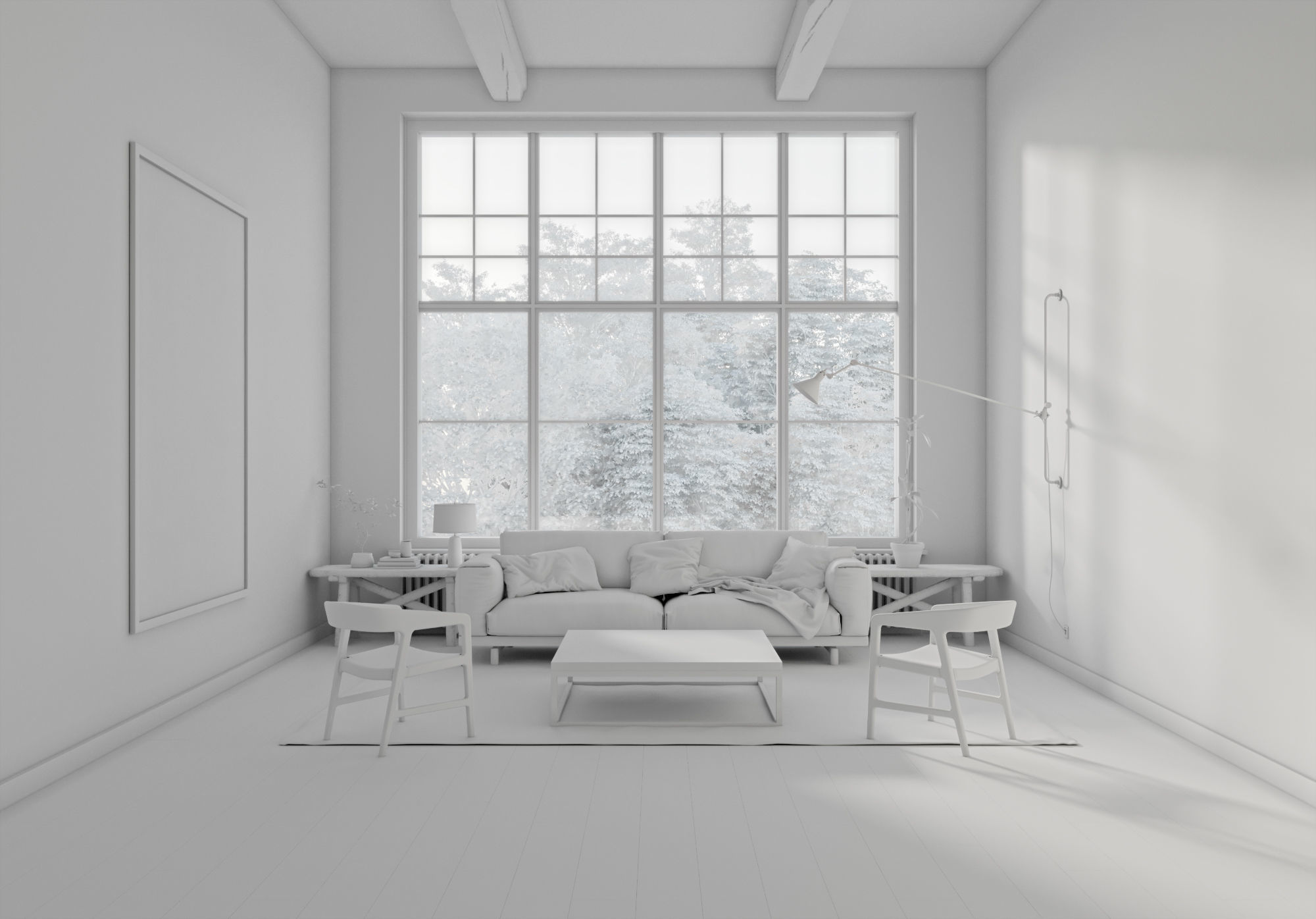 Living room Scene 3D model_1