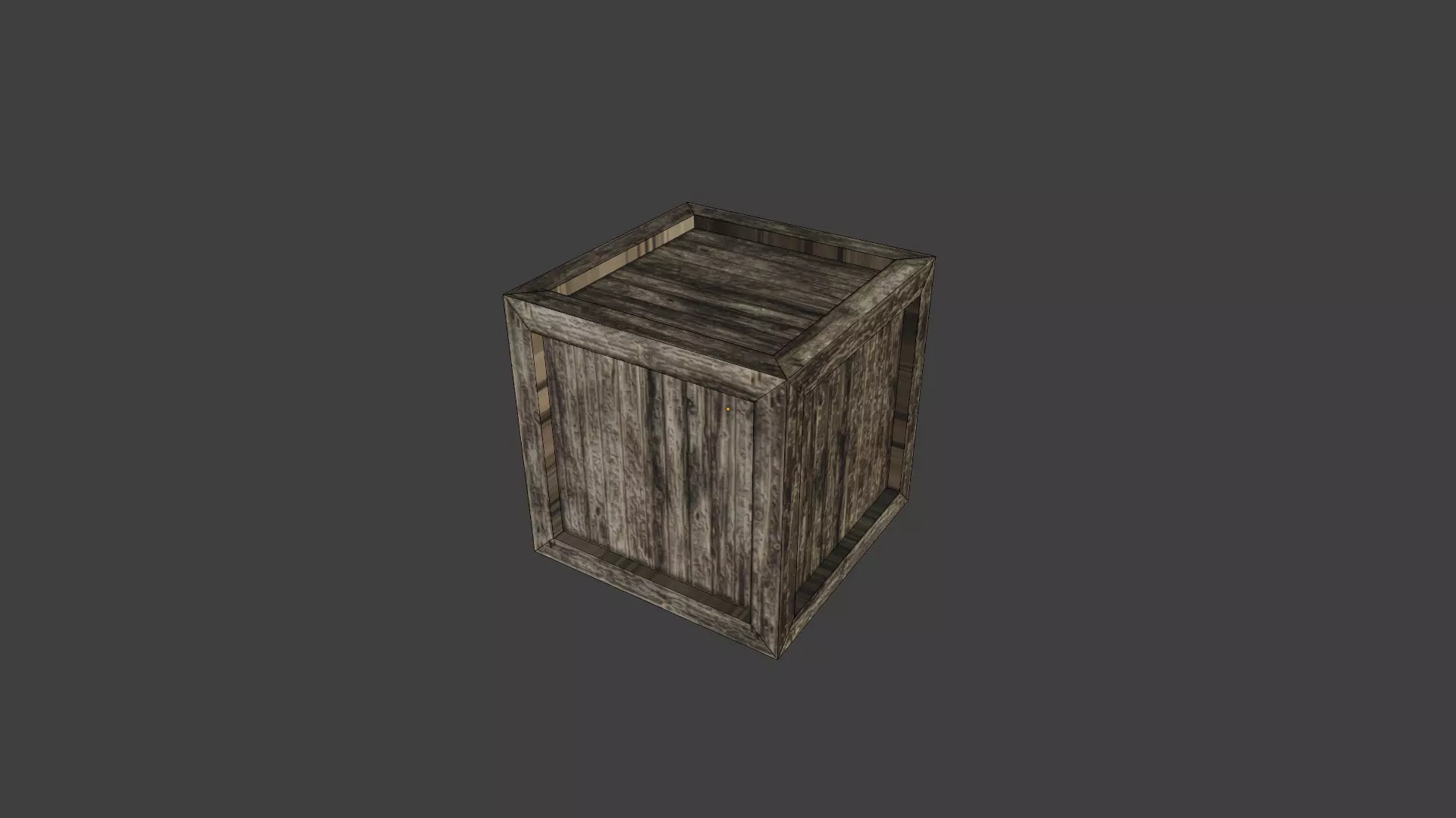 wood crate simple low poly 1x1m Free low-poly 3D model_0