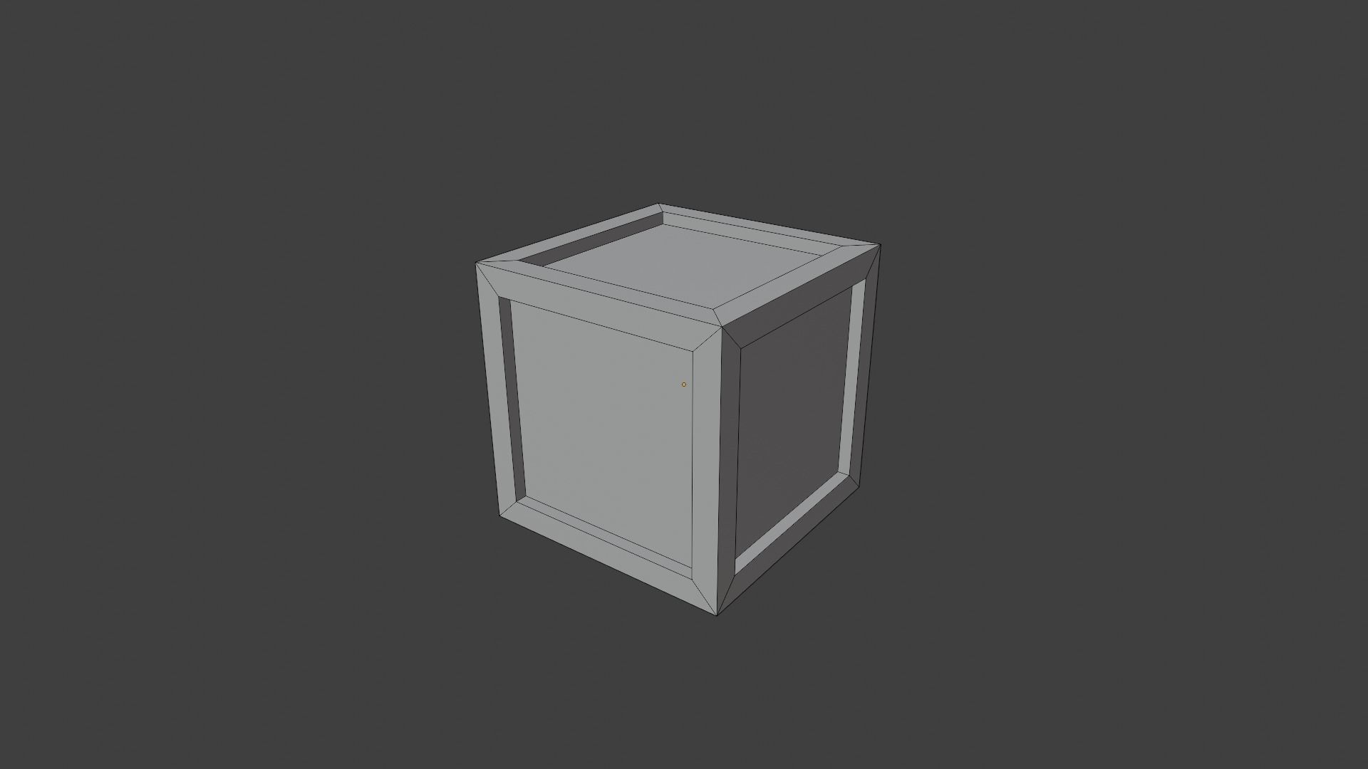 wood crate simple low poly 1x1m Free low-poly 3D model_1