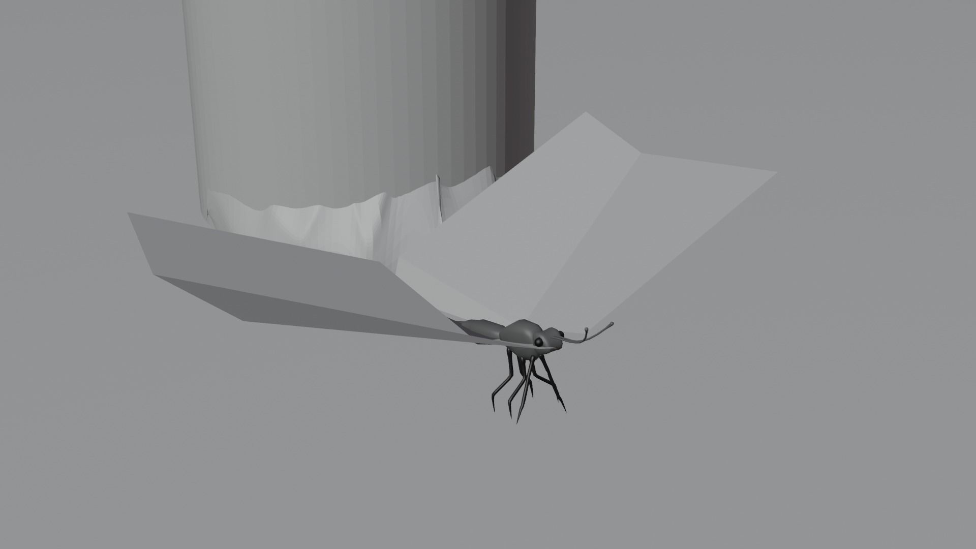 Butterfly clock 3D model_2