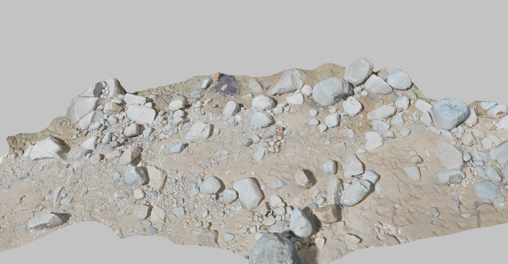 River Stone Pebbles Sand Rocks Scan PBR Low-poly 3D model_13