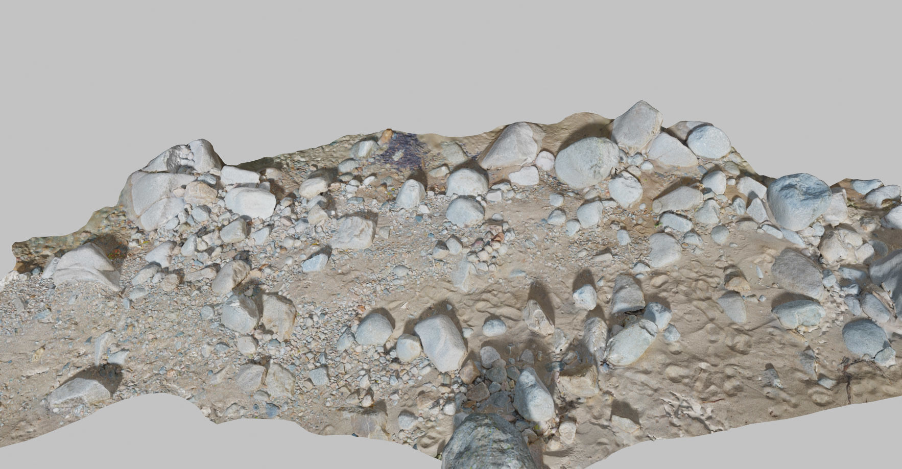 River Stone Pebbles Sand Rocks Scan PBR Low-poly 3D model_14