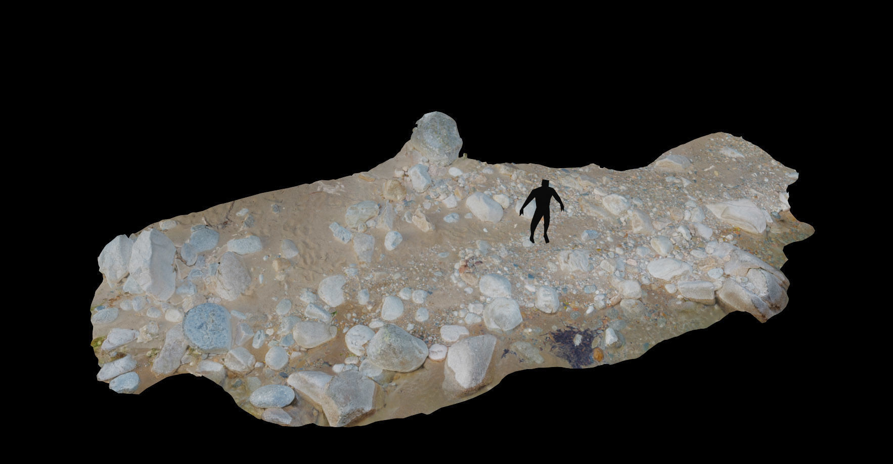 River Stone Pebbles Sand Rocks Scan PBR Low-poly 3D model_3