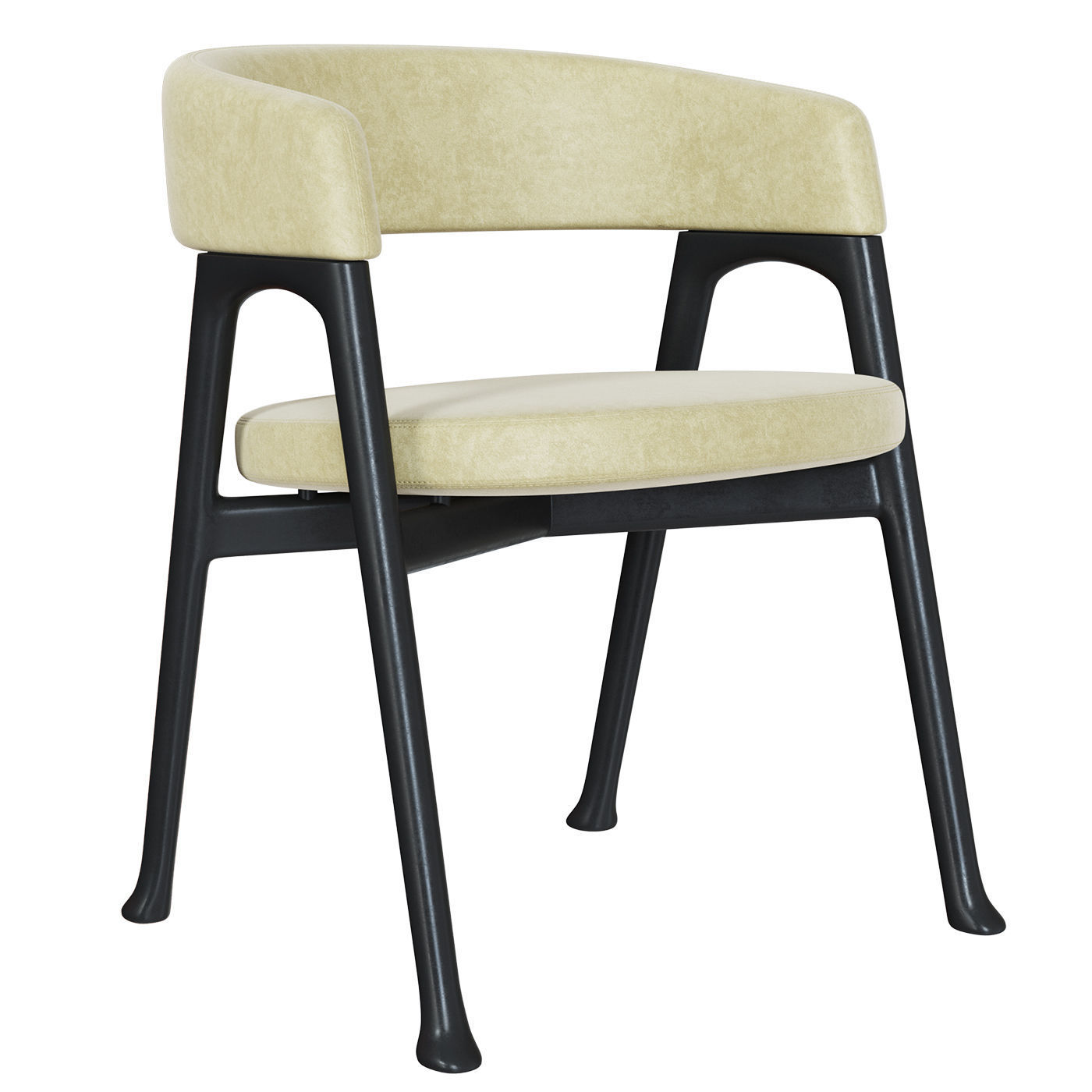 Baxter Corinne chair and Baxter Ellipse table 3D model_3