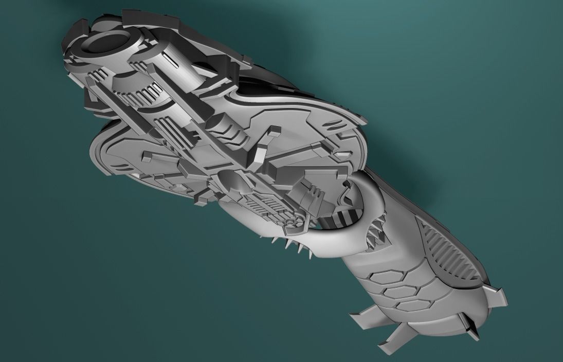 Halo Ship ORS heavy cruiser 3D print model_5