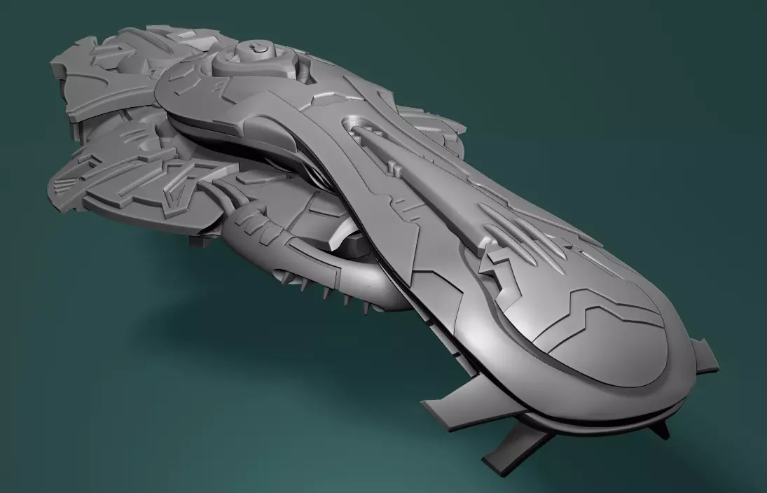 Halo Ship ORS heavy cruiser 3D print model_0