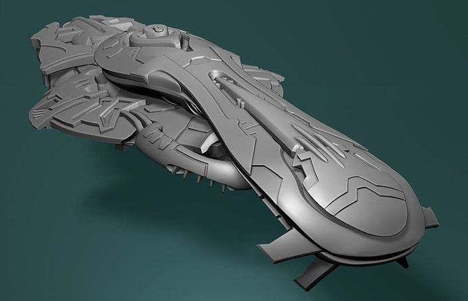 Halo Ship ORS heavy cruiser 3D print model