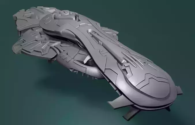 Halo Ship ORS heavy cruiser 3D print model