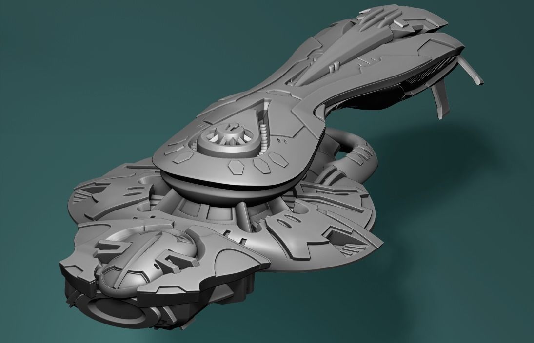 Halo Ship ORS heavy cruiser 3D print model_3