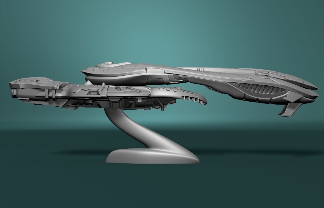 Halo Ship ORS heavy cruiser 3D print model_1