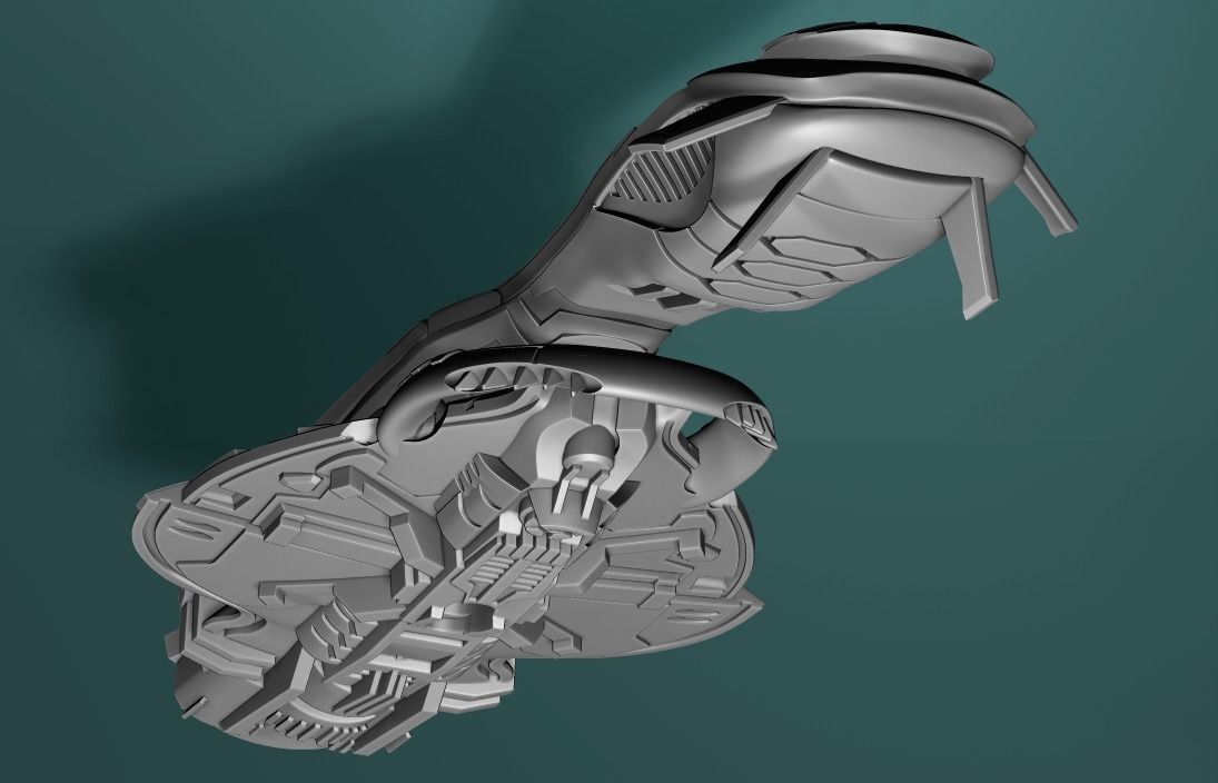 Halo Ship ORS heavy cruiser 3D print model_4