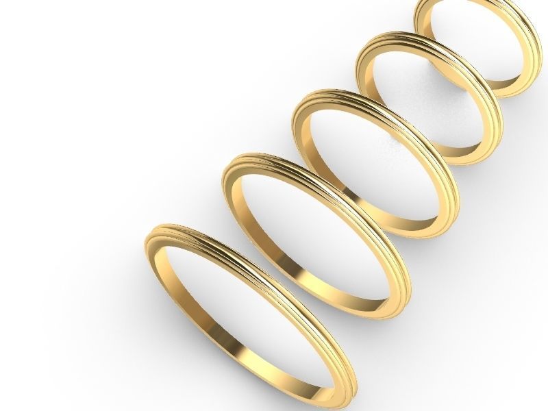 5 profiles 5 sizes plain bands stls verified 3D print model_2