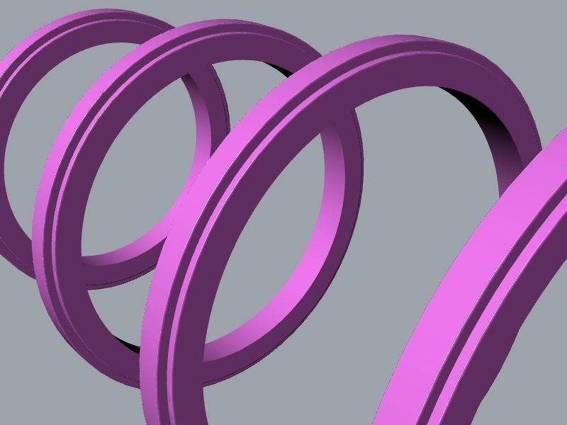 5 profiles 5 sizes plain bands stls verified 3D print model_13