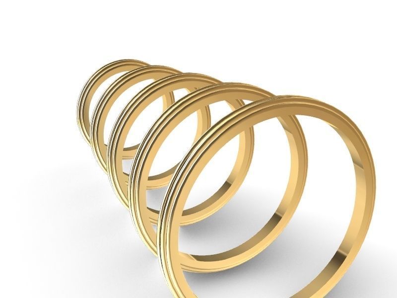 5 profiles 5 sizes plain bands stls verified 3D print model_18