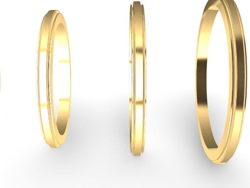 5 profiles 5 sizes plain bands stls verified 3D print model_9