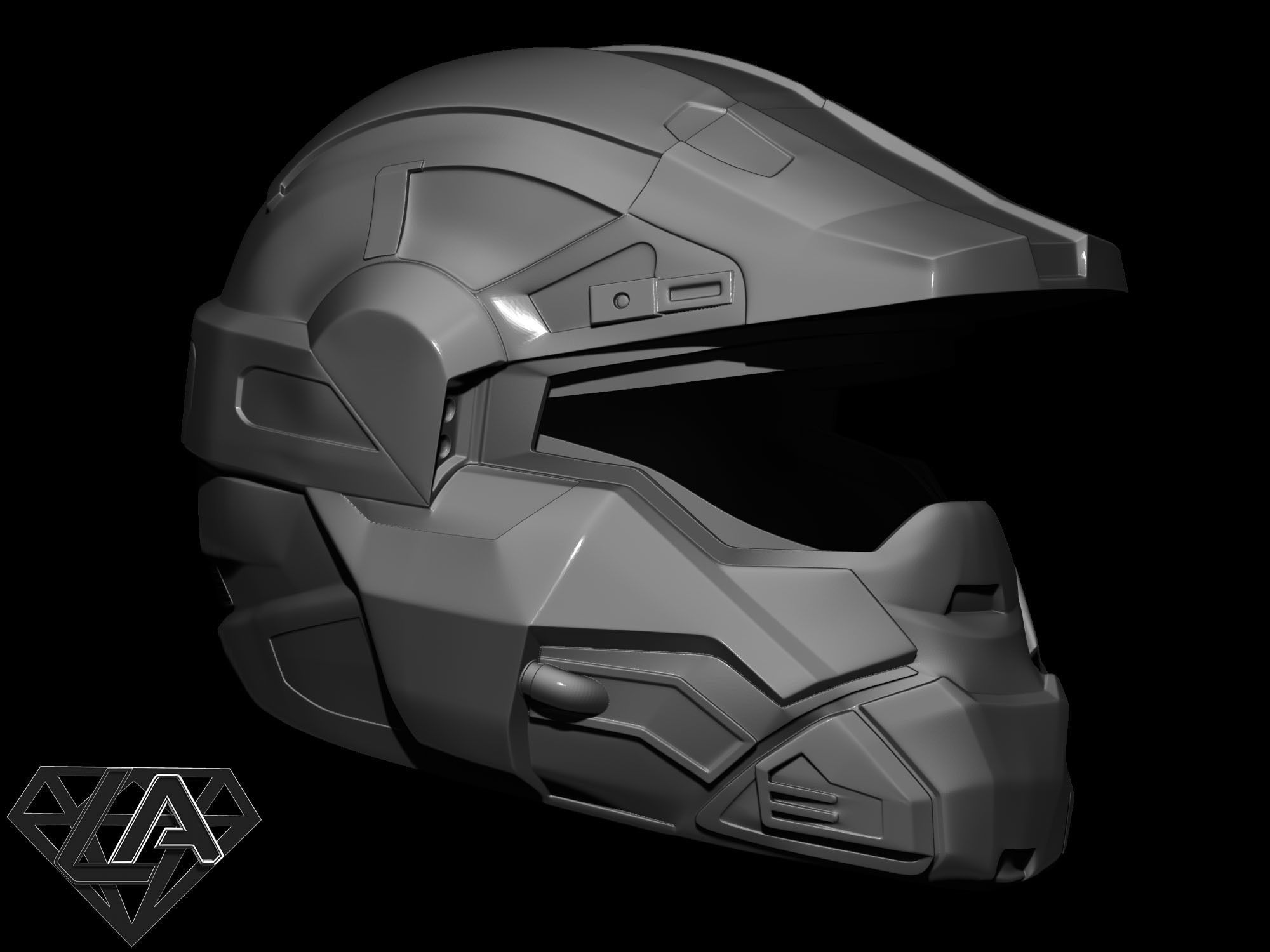 Halo x2 moto version helmet 3D print model 3D print model_1