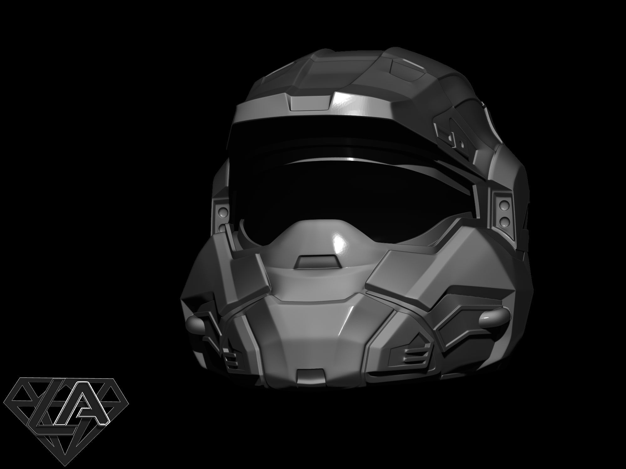Halo x2 moto version helmet 3D print model 3D print model_9