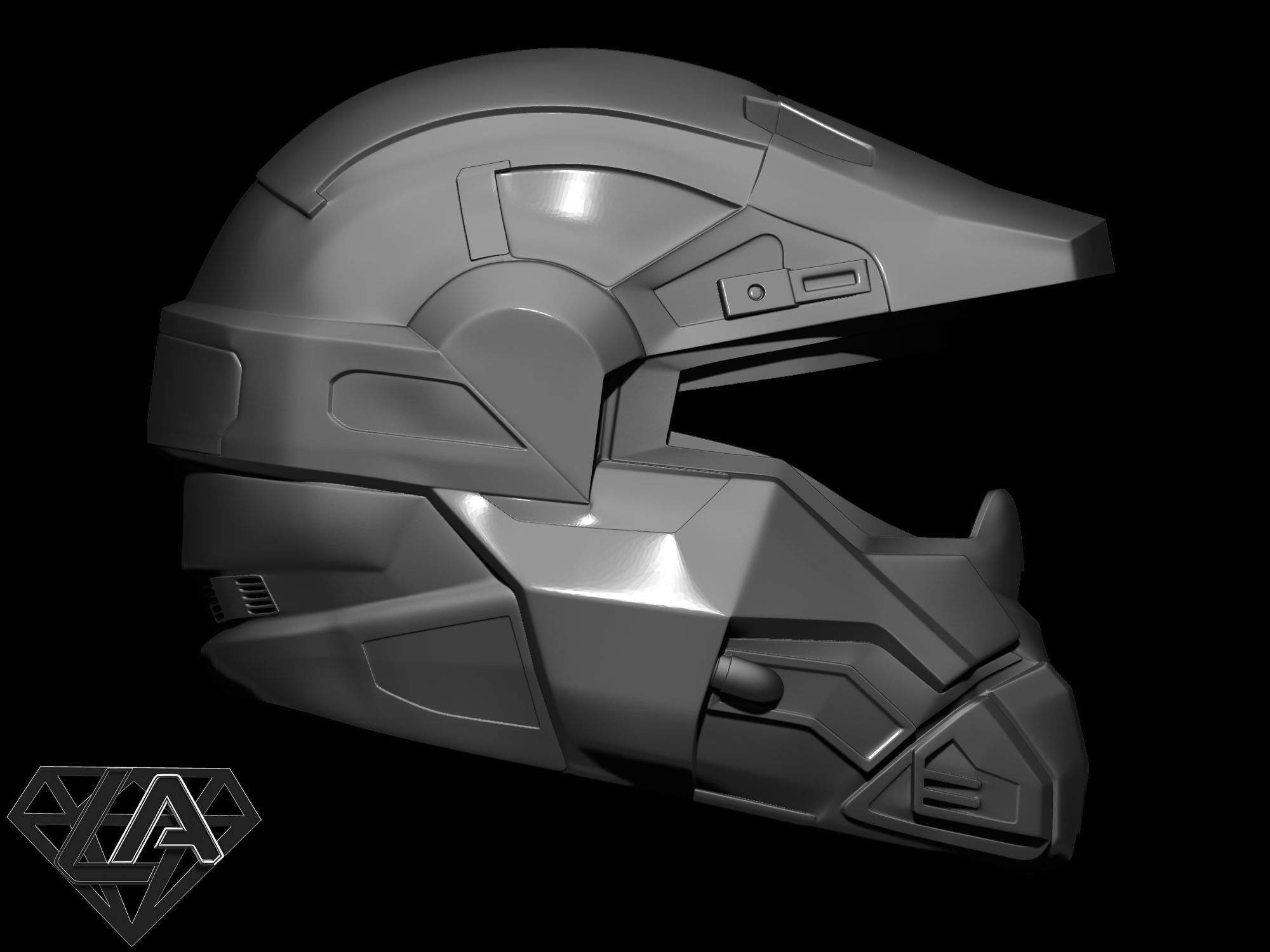 Halo x2 moto version helmet 3D print model 3D print model_2