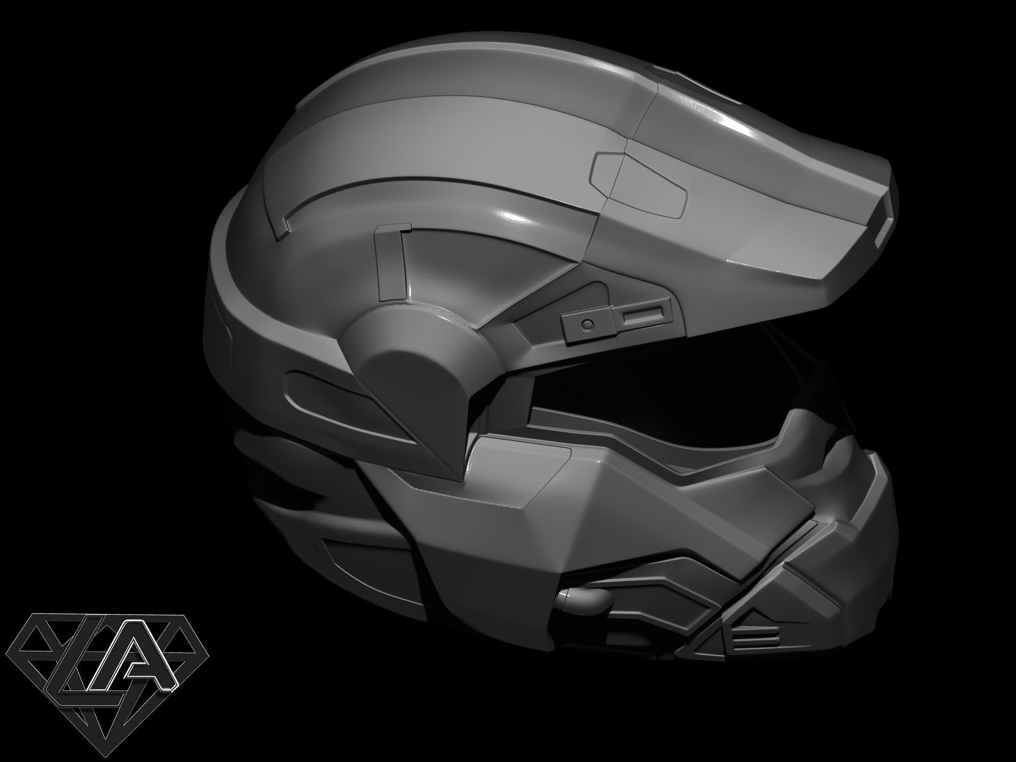 Halo x2 moto version helmet 3D print model 3D print model_3