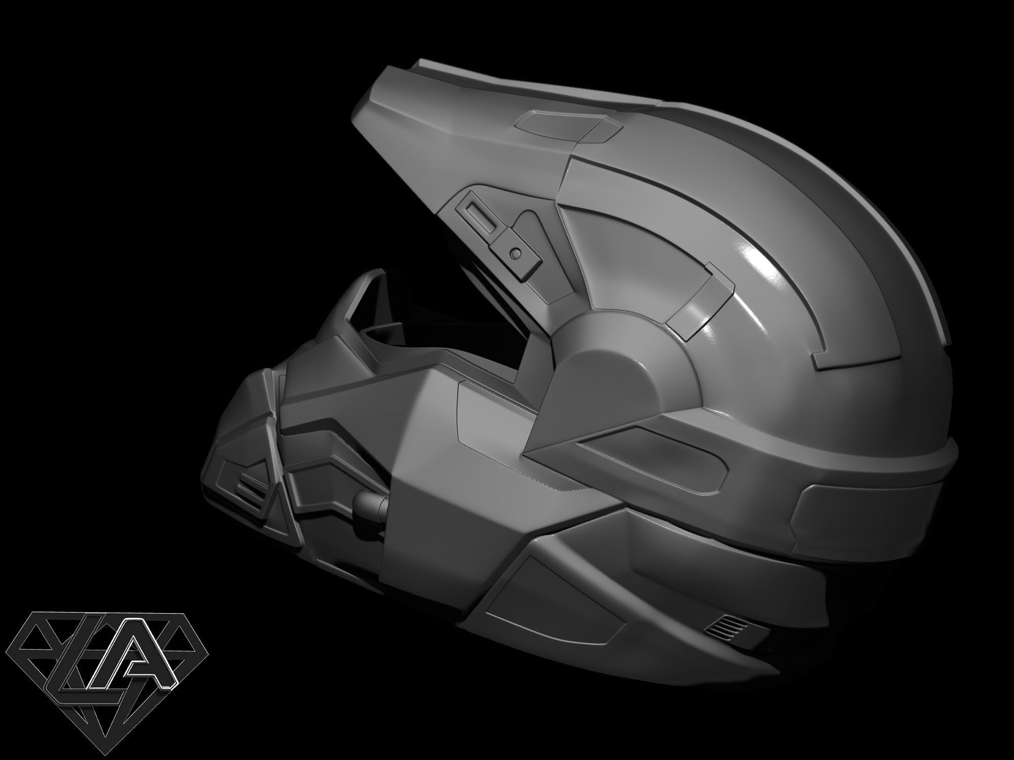 Halo x2 moto version helmet 3D print model 3D print model_6