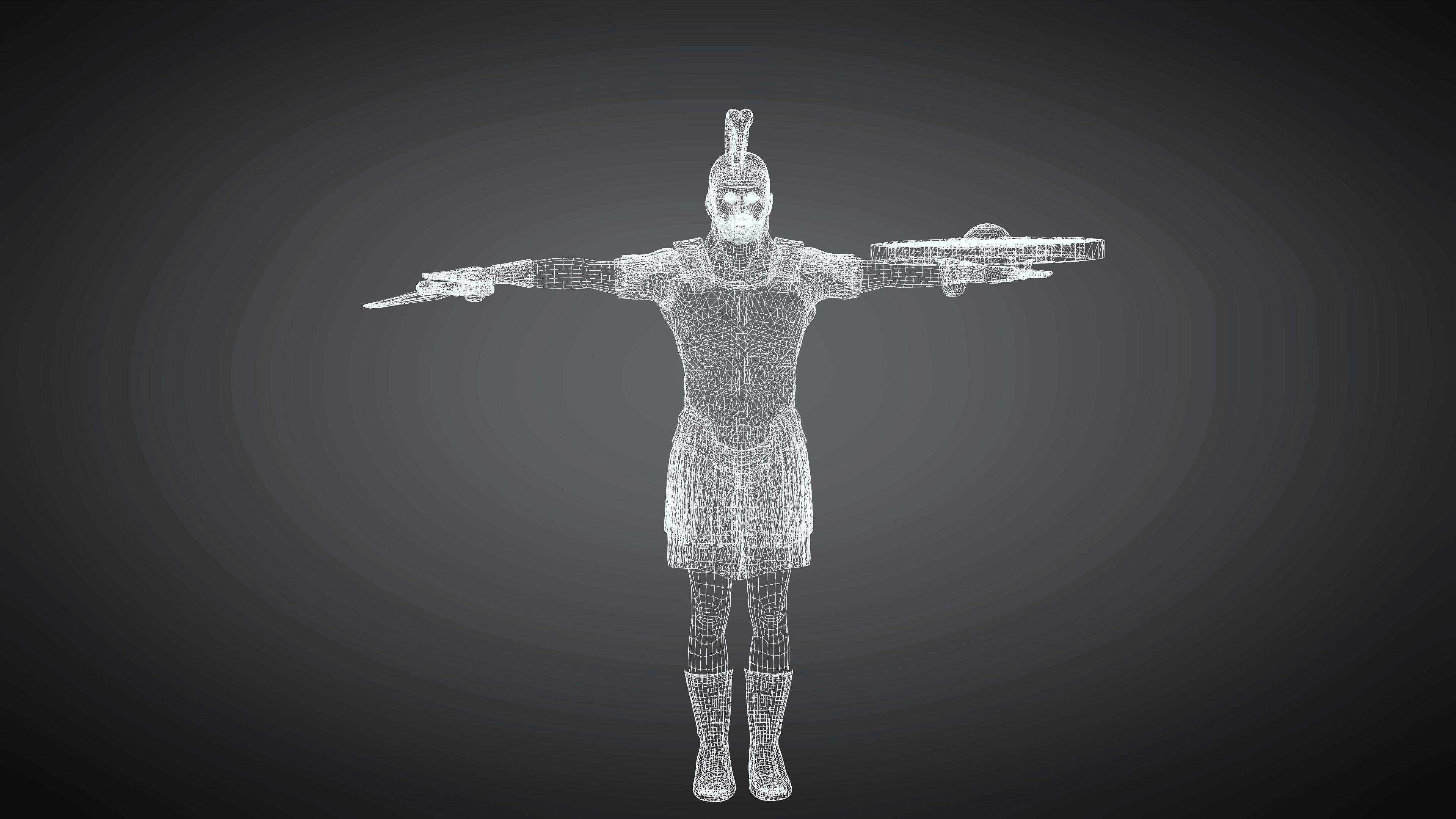 Soldier Warrior Character - Realistic 3D model 3D model_8