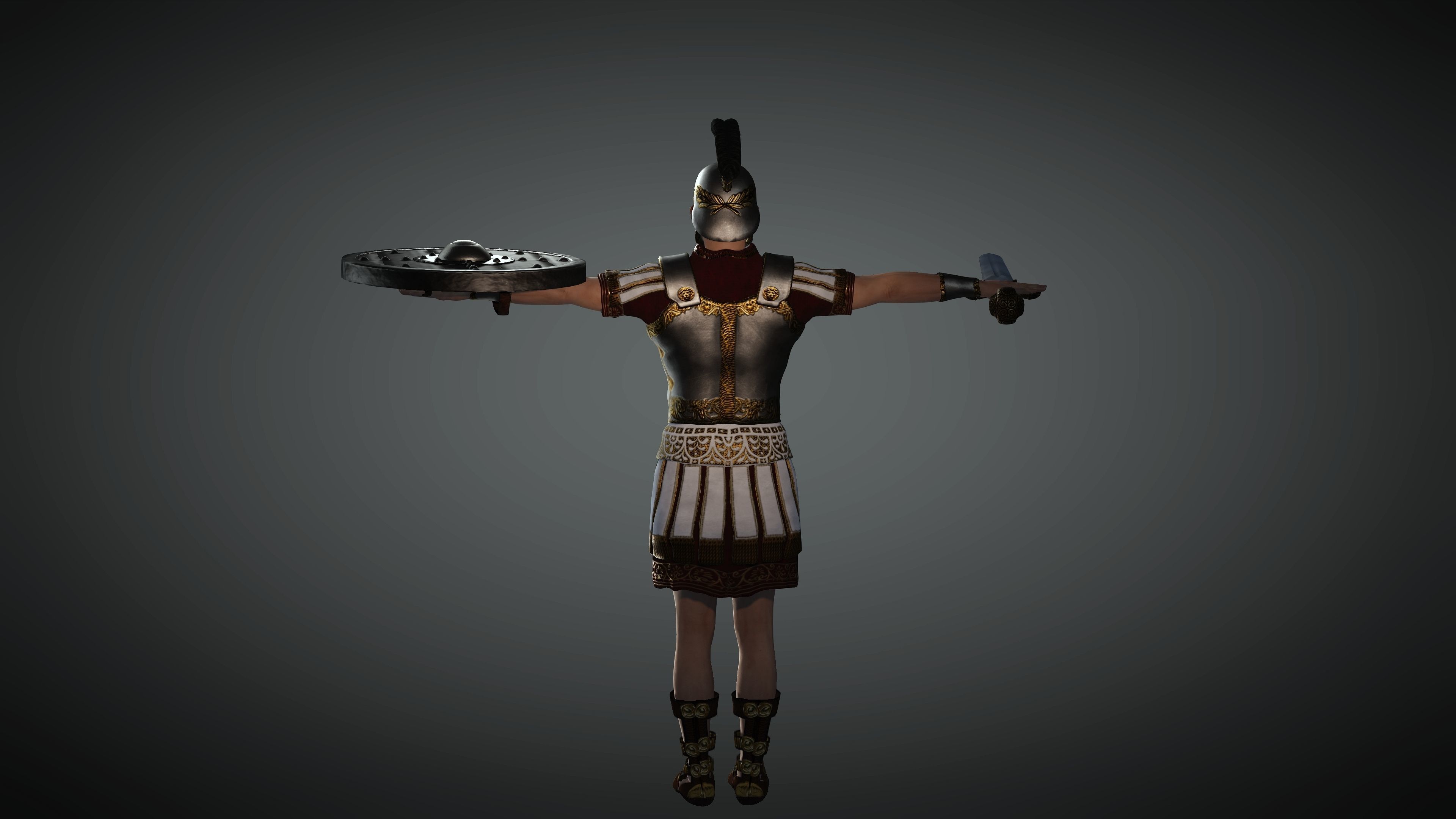 Soldier Warrior Character - Realistic 3D model 3D model_2