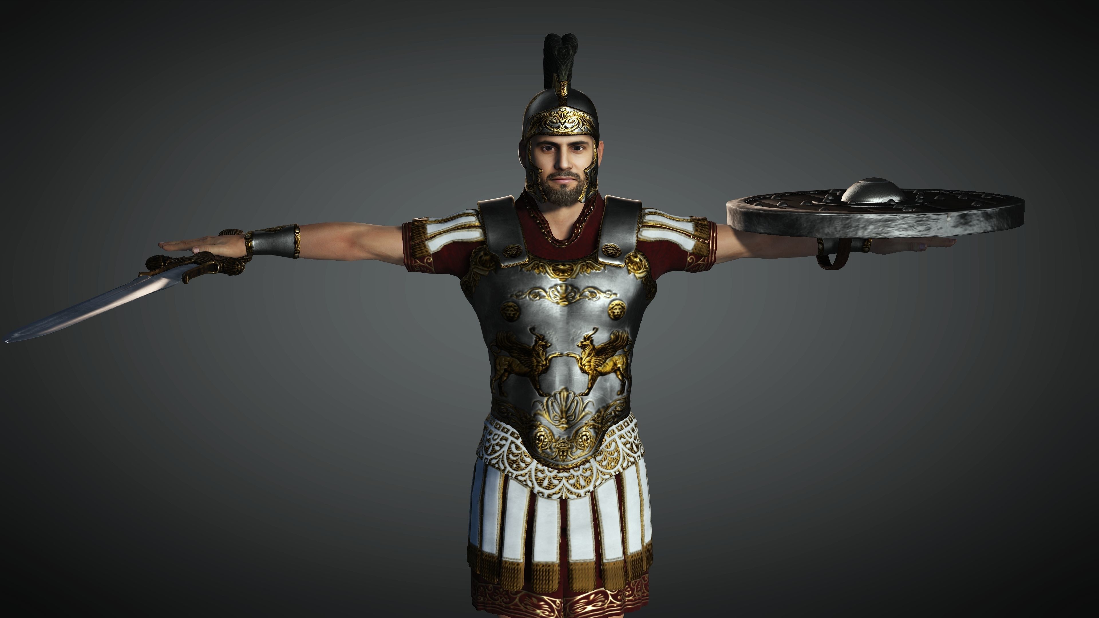 Soldier Warrior Character - Realistic 3D model 3D model_5