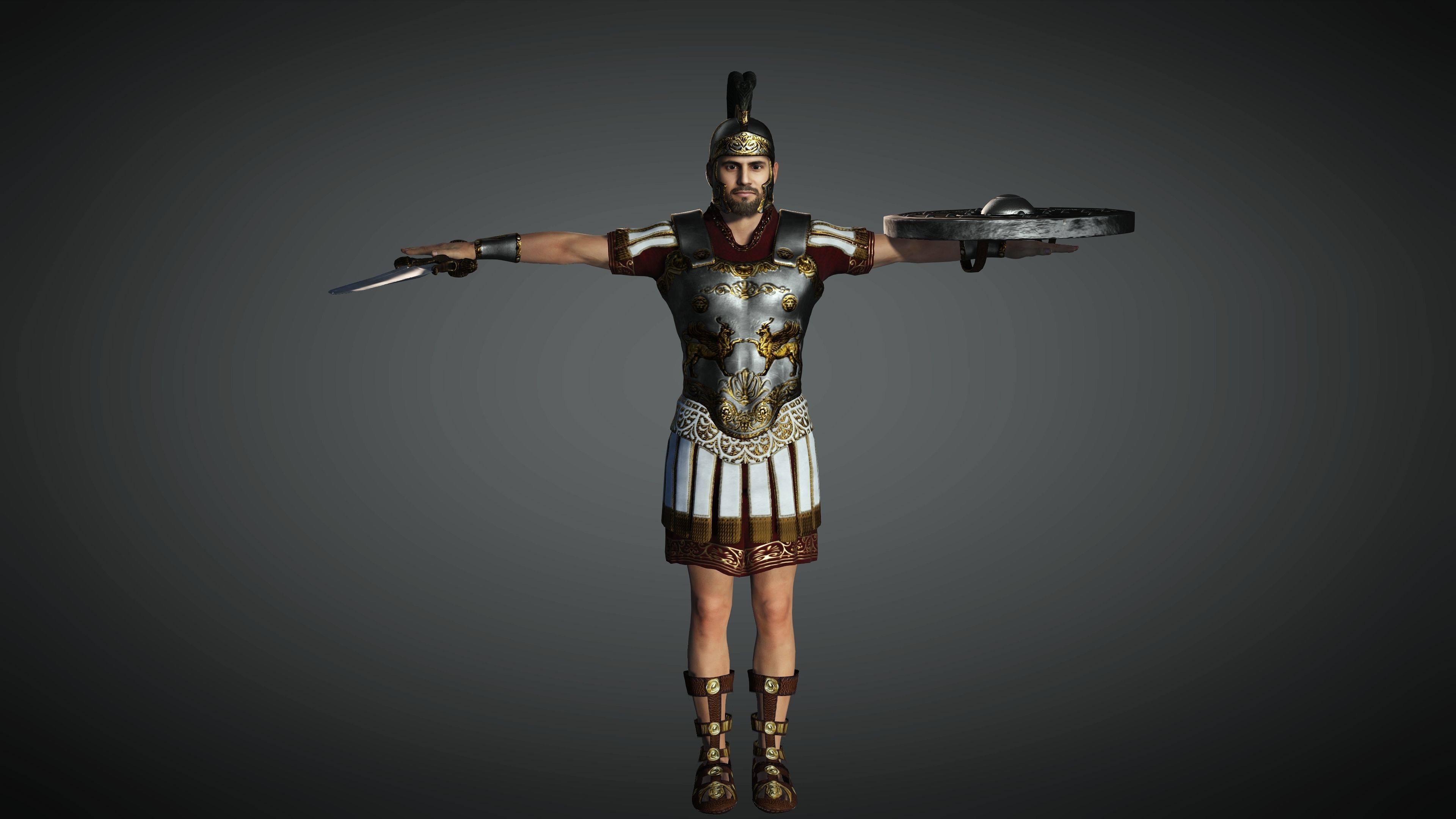 Soldier Warrior Character - Realistic 3D model 3D model_1