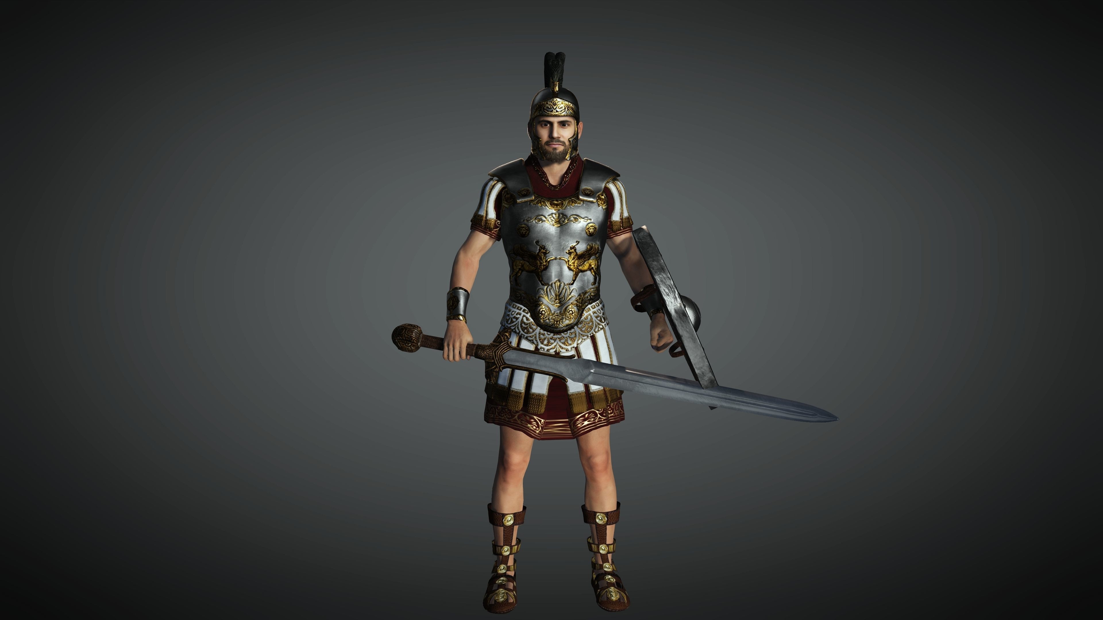 Soldier Warrior Character - Realistic 3D model 3D model_3