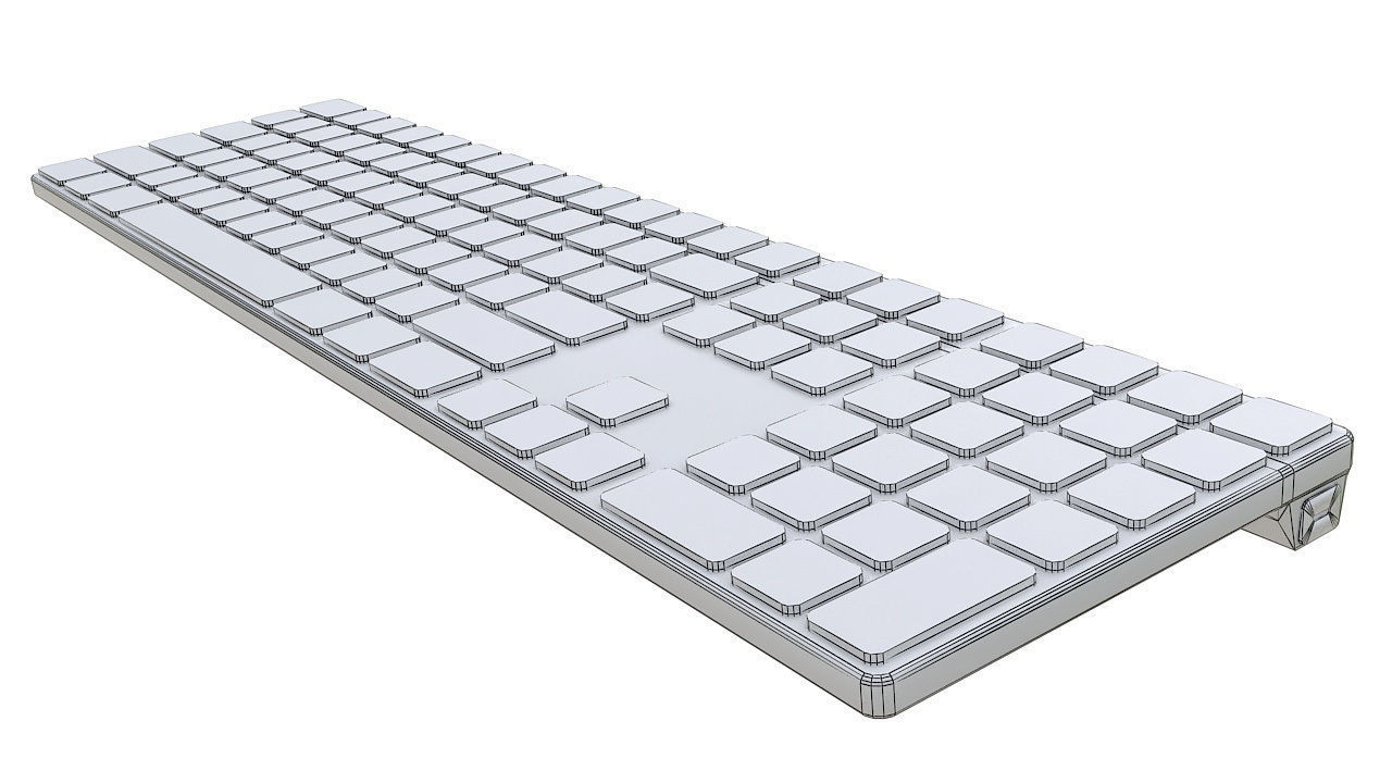 apple mac wireless keyboard 3D model_6
