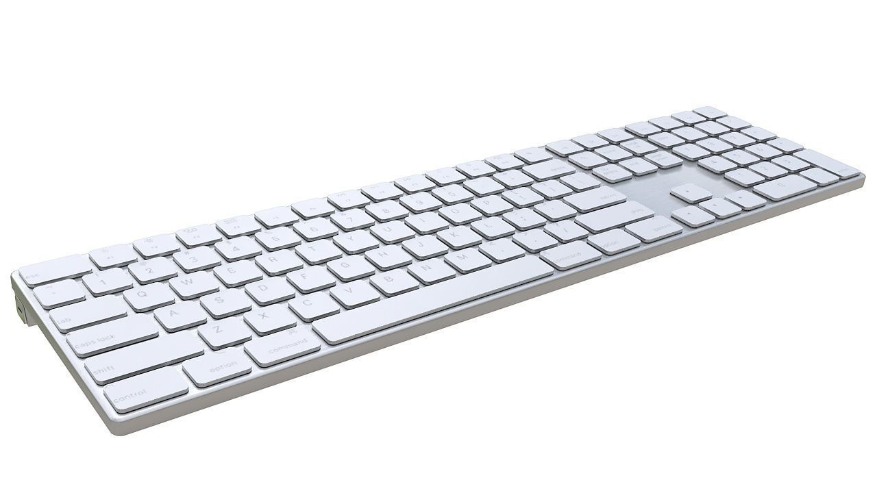 apple mac wireless keyboard 3D model_2
