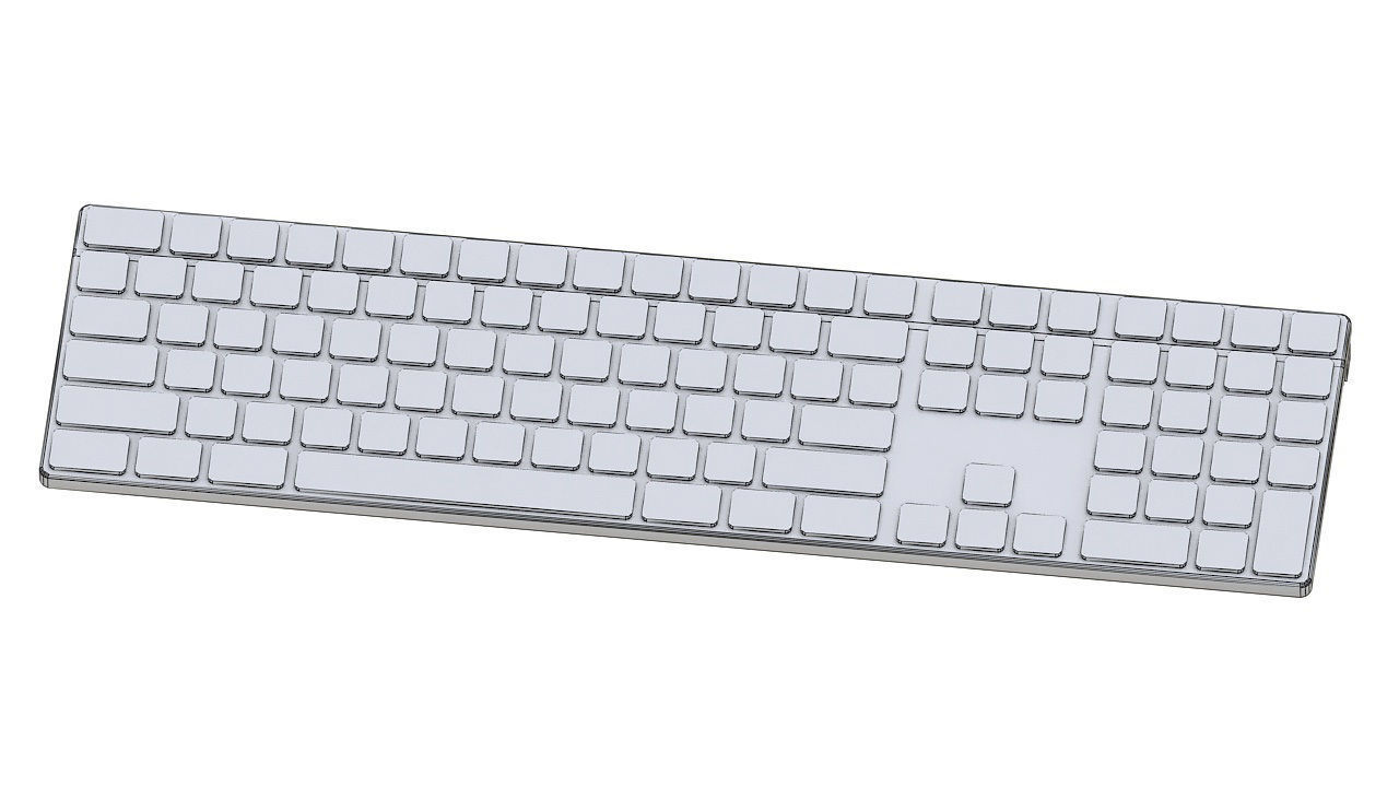apple mac wireless keyboard 3D model_7