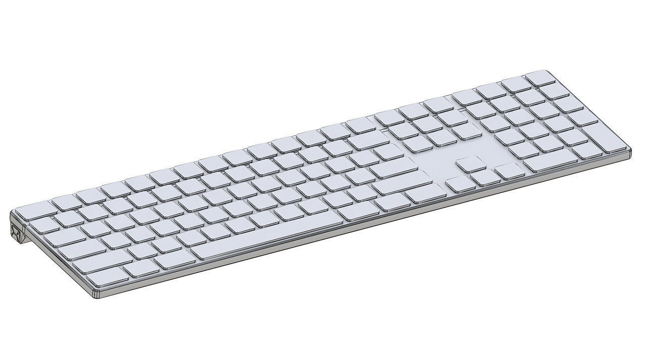 apple mac wireless keyboard 3D model_8