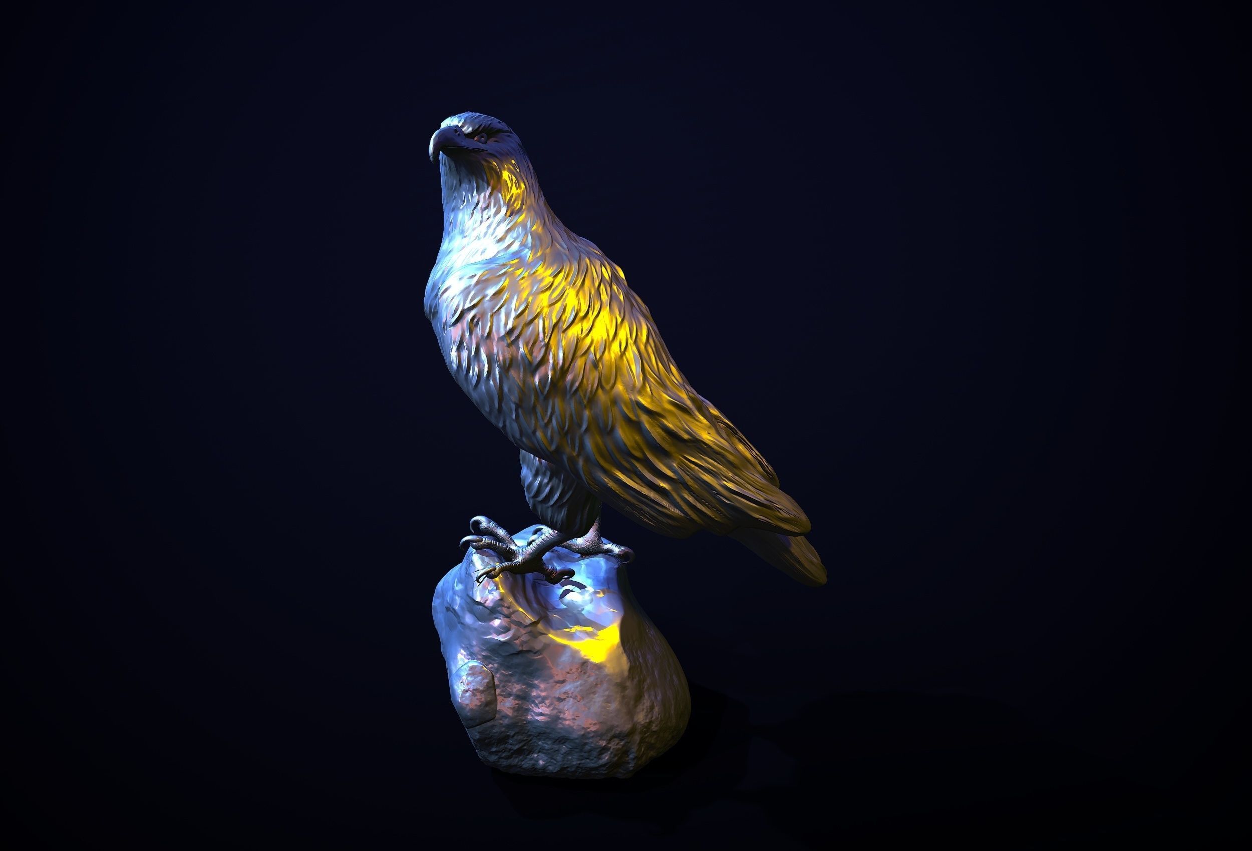 golden eagle for 3d printing 3D print model