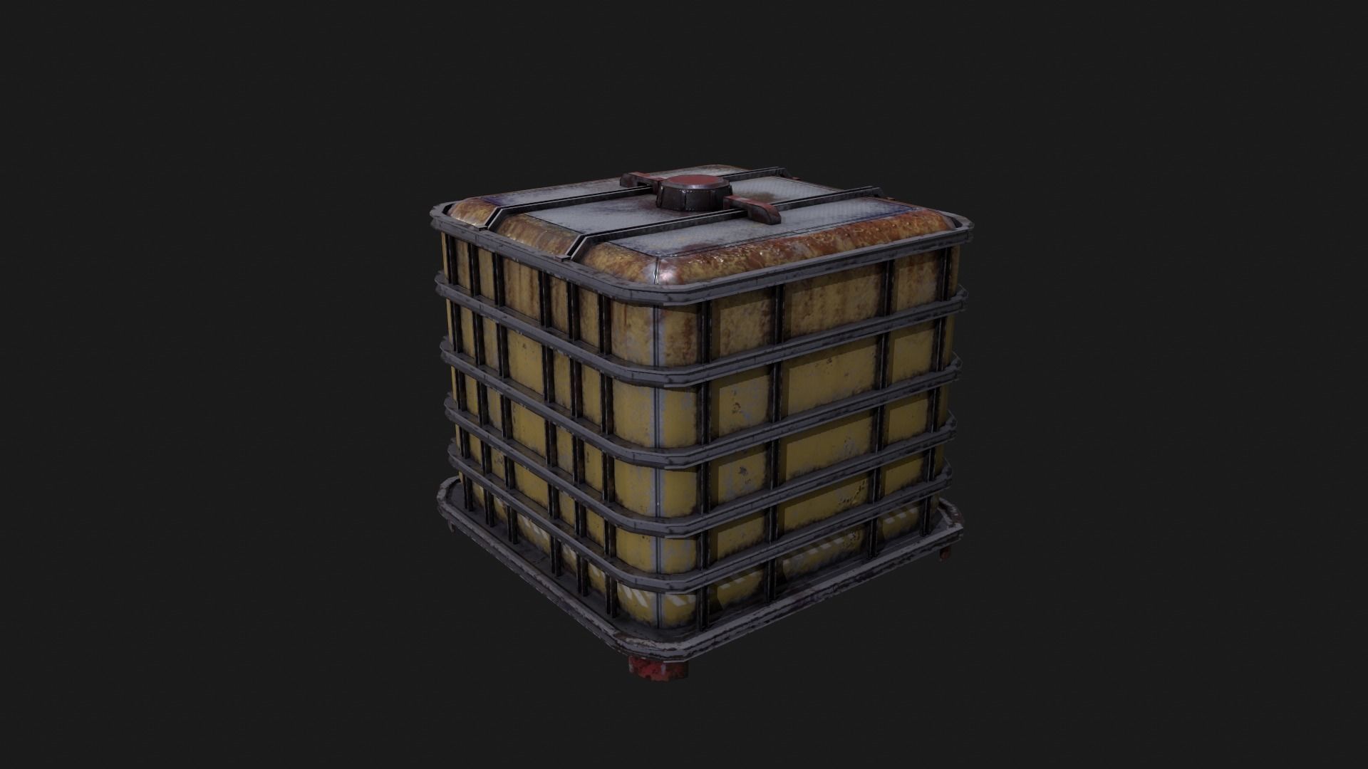 Industrial Reinforced Containers Free low-poly 3D model_4