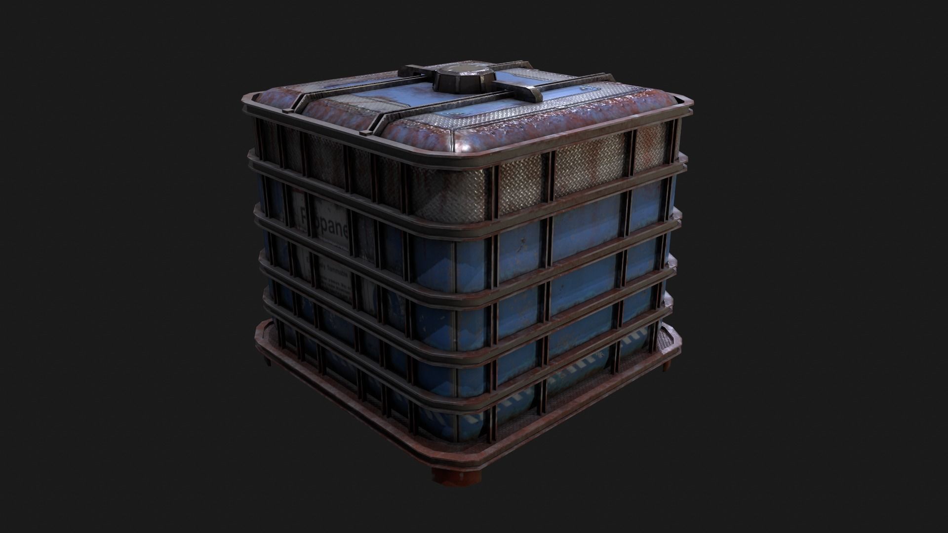 Industrial Reinforced Containers Free low-poly 3D model_10