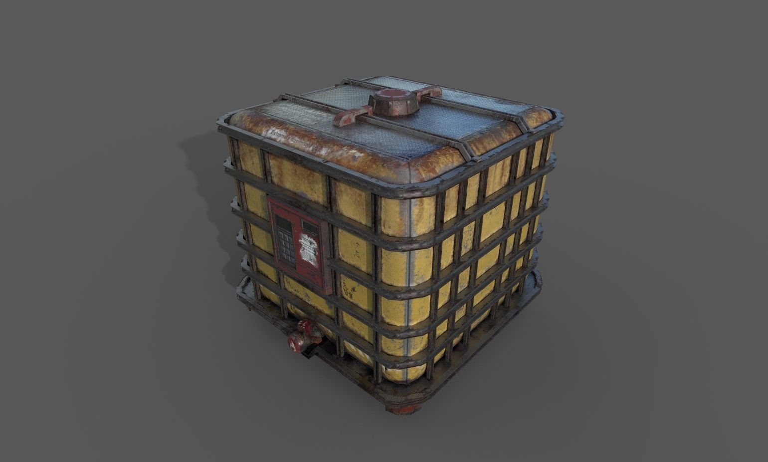 Industrial Reinforced Containers Free low-poly 3D model_12