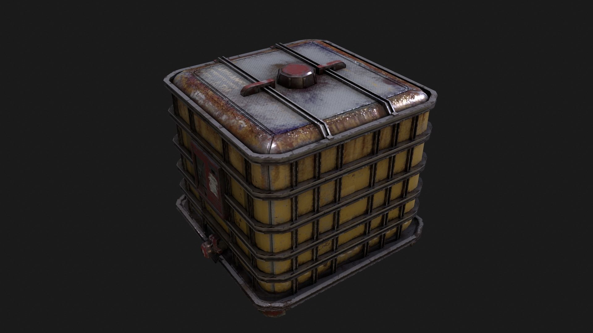 Industrial Reinforced Containers Free low-poly 3D model_5