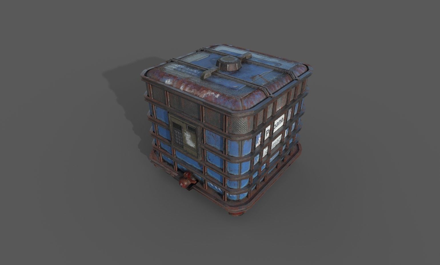 Industrial Reinforced Containers Free low-poly 3D model_11