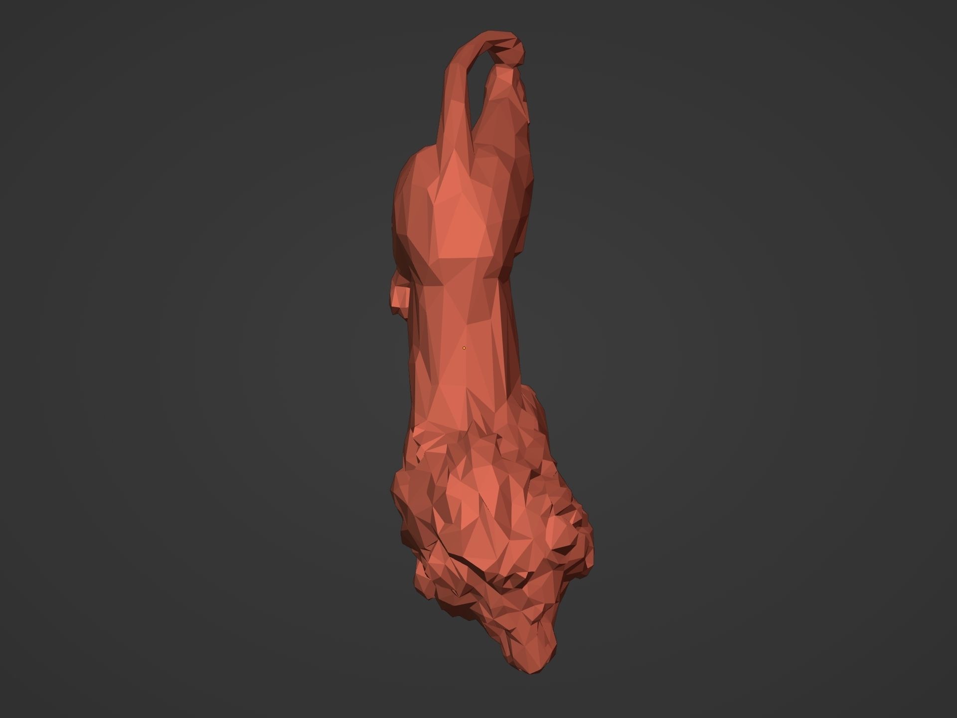 LowPoly Lion Figurine Ready for 3D Printing  3D print model_13