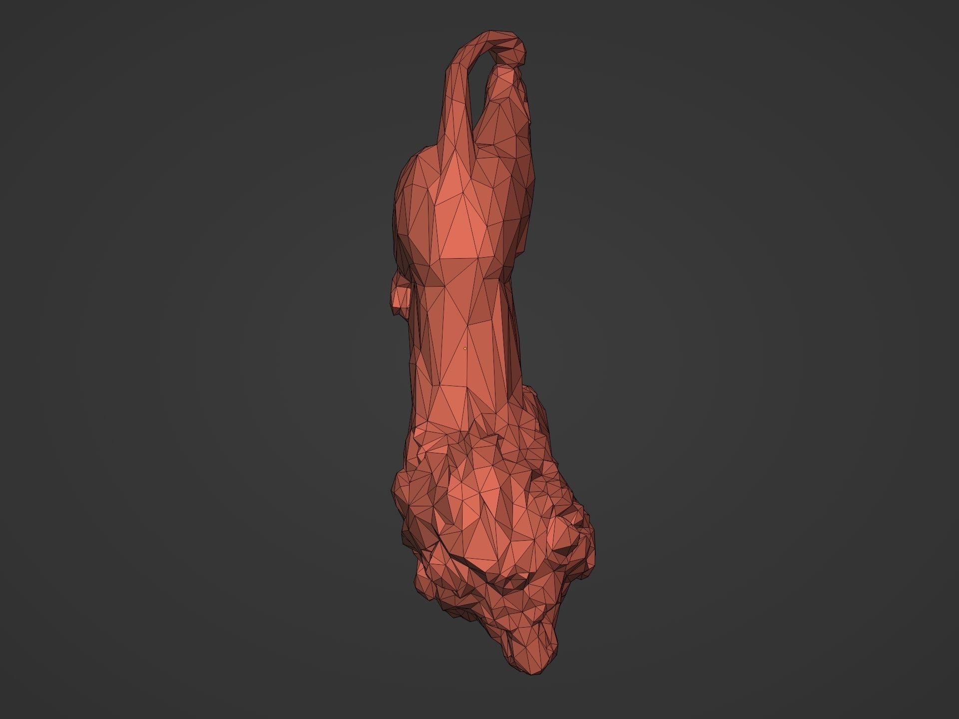 LowPoly Lion Figurine Ready for 3D Printing  3D print model_14