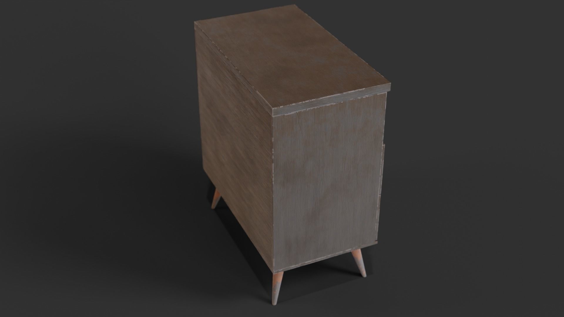 Bedside Table Retro Status 2 Drawers 3D model_4