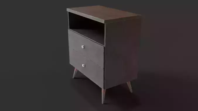 Bedside Table Retro Status 2 Drawers