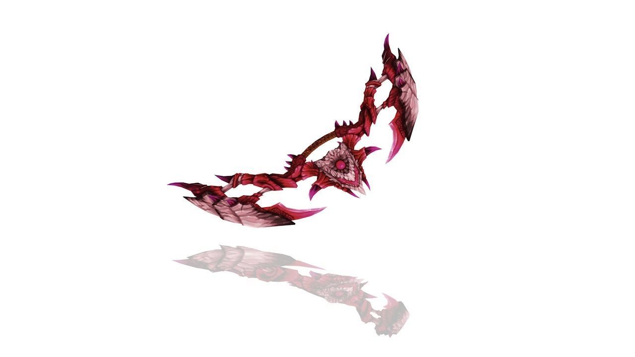 Frozen Bone Bow Low-poly 3D model_2