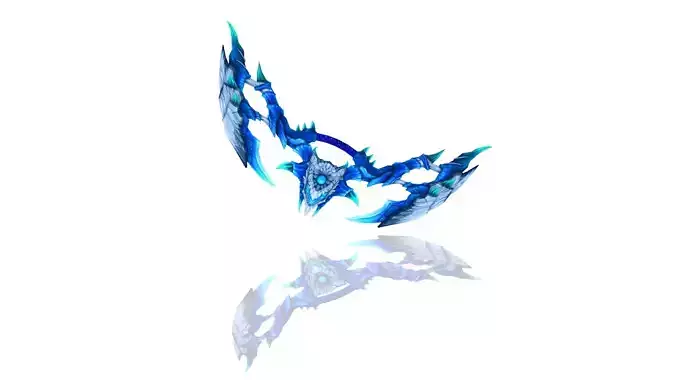 Frozen Bone Bow Low-poly 3D model
