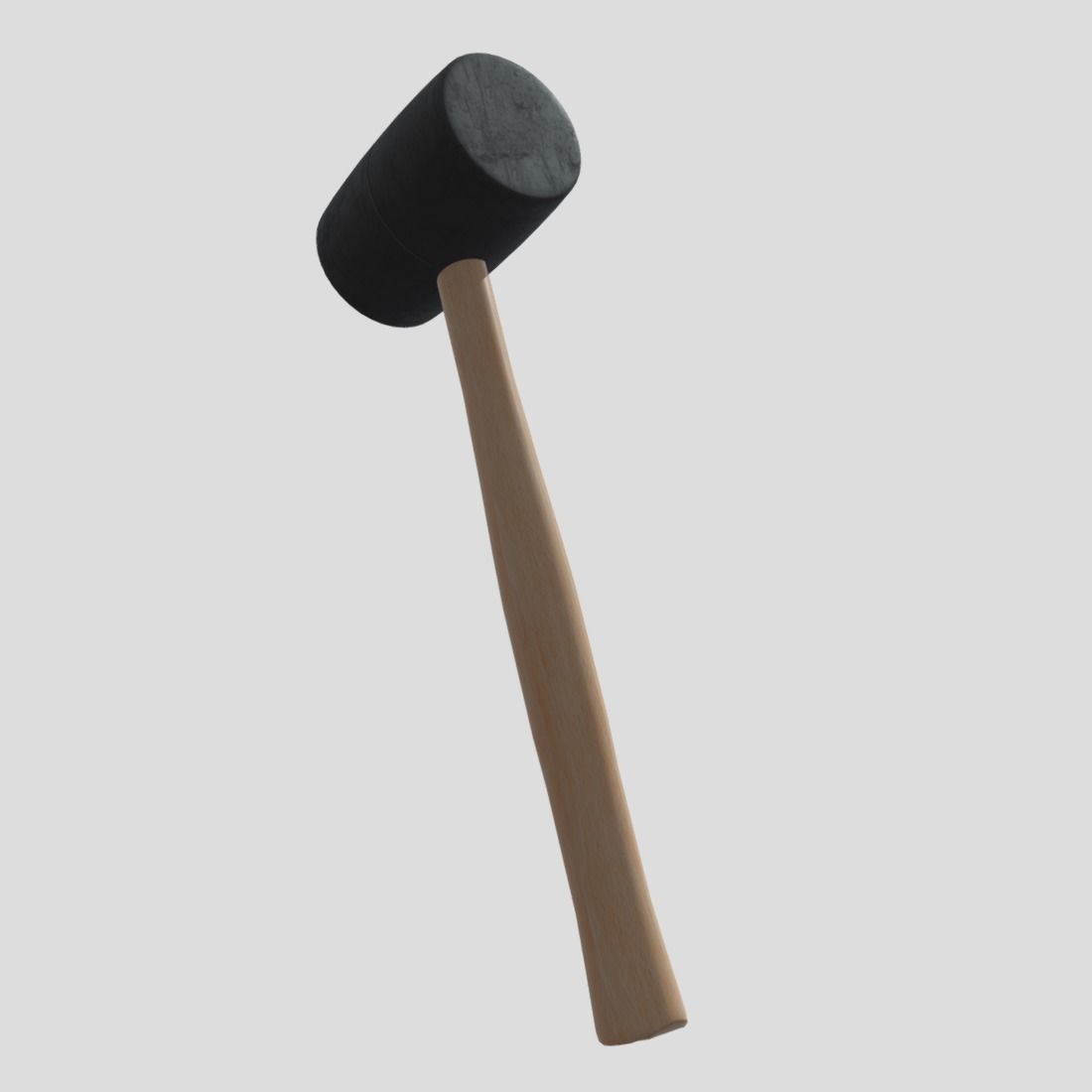 Rubber Hammer Low-poly 3D model_9