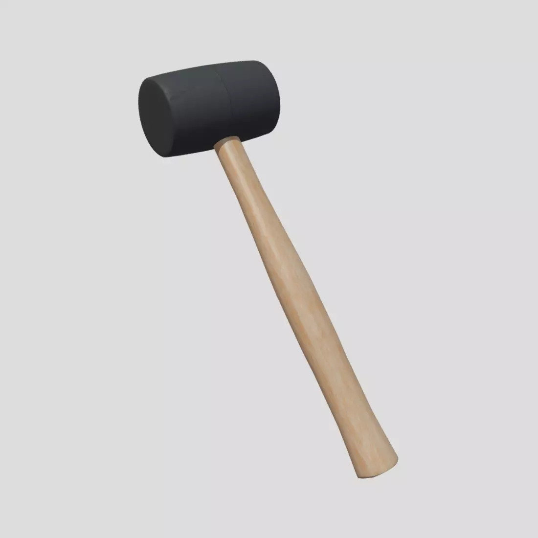 Rubber Hammer Low-poly 3D model_0